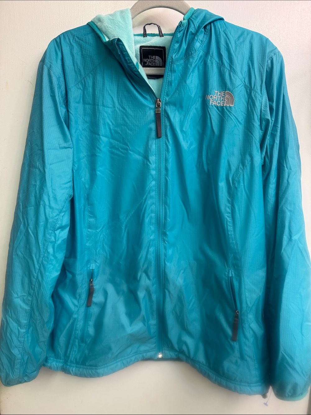 The North Face Teal Hooded Lightweight Shell Jacket
